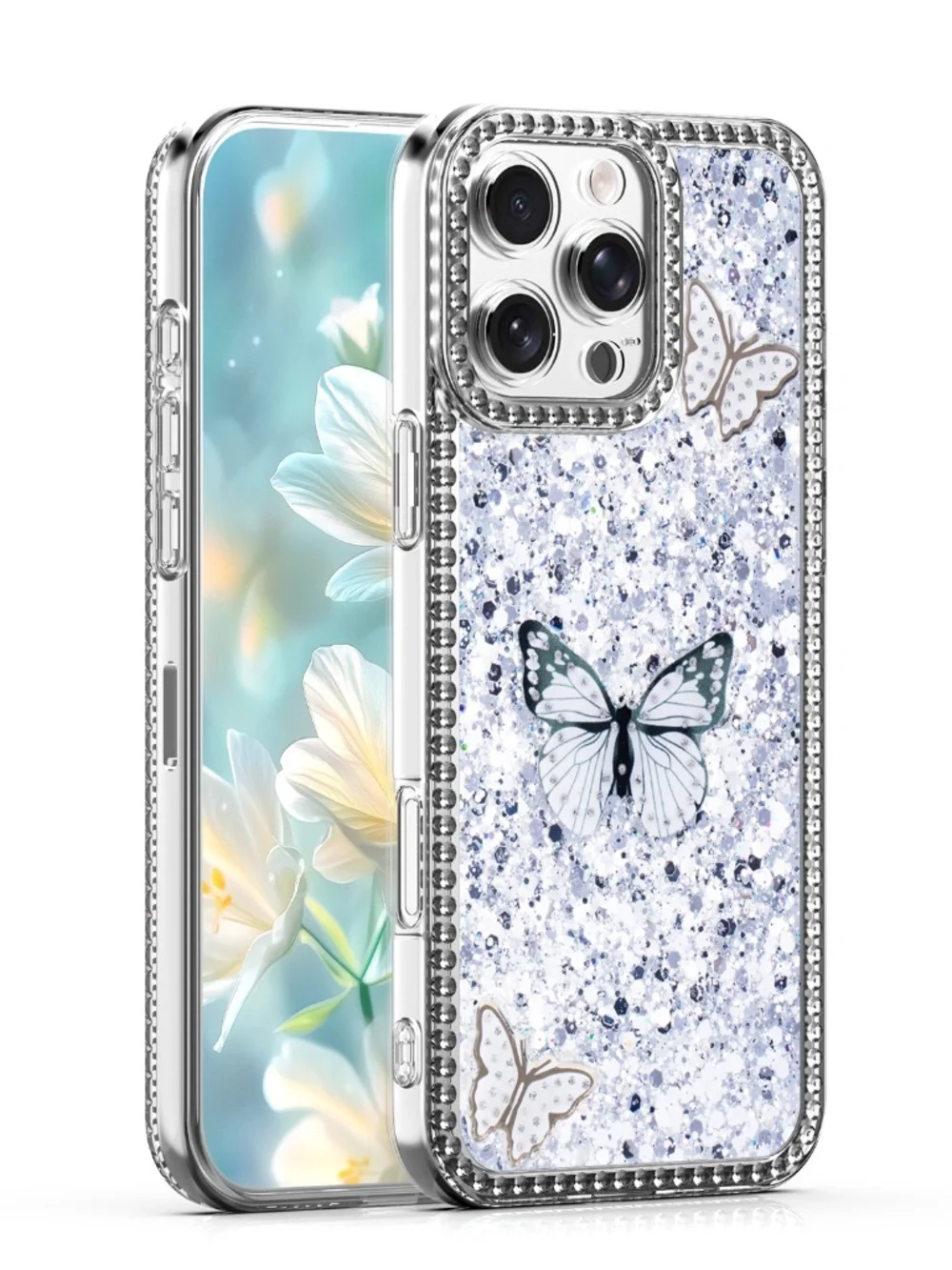 Shiny Butterfly Case for iPhone 17 Pro Max